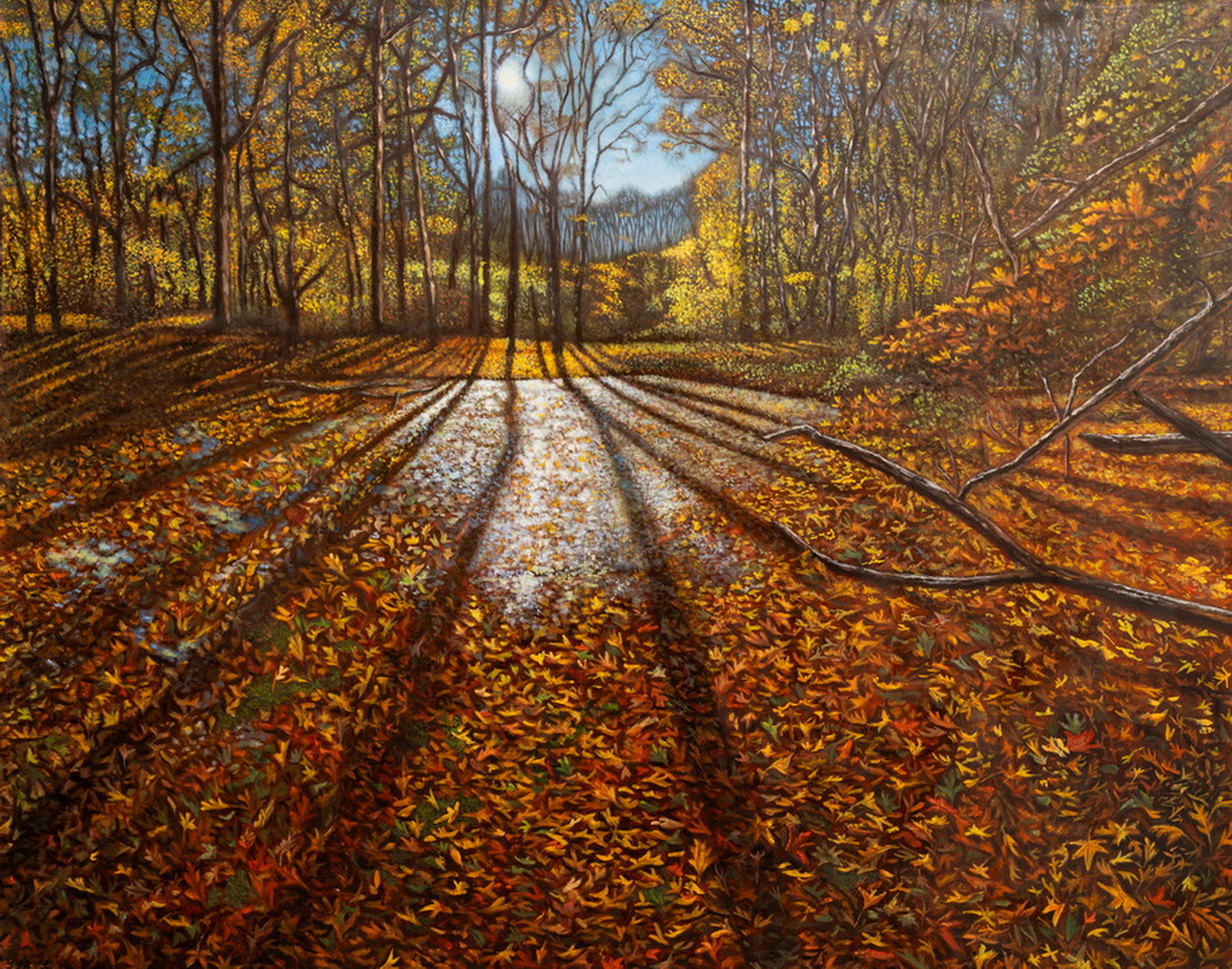 Golden Leaves Over the Silent Swamp